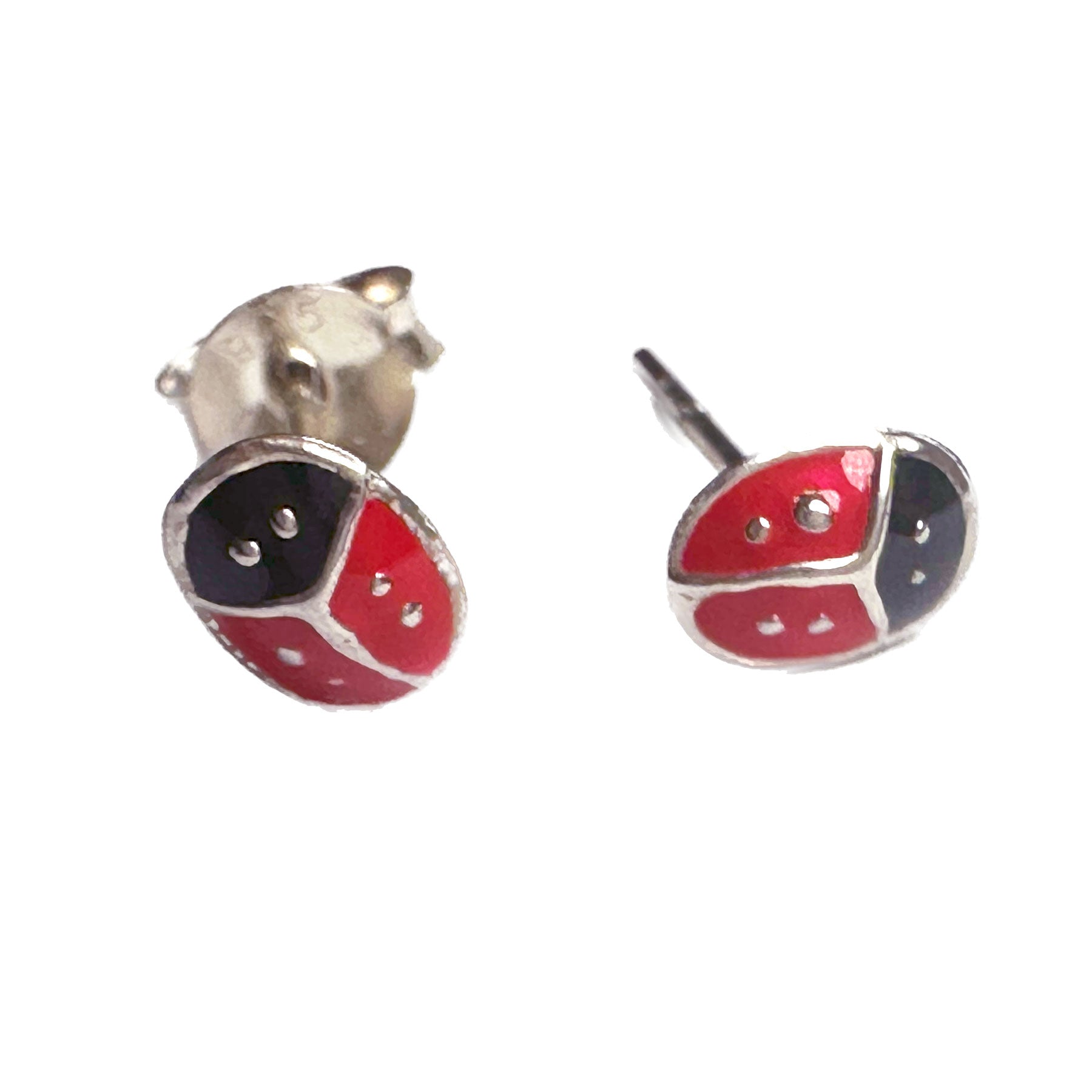 Ladybug Enamel Earrings