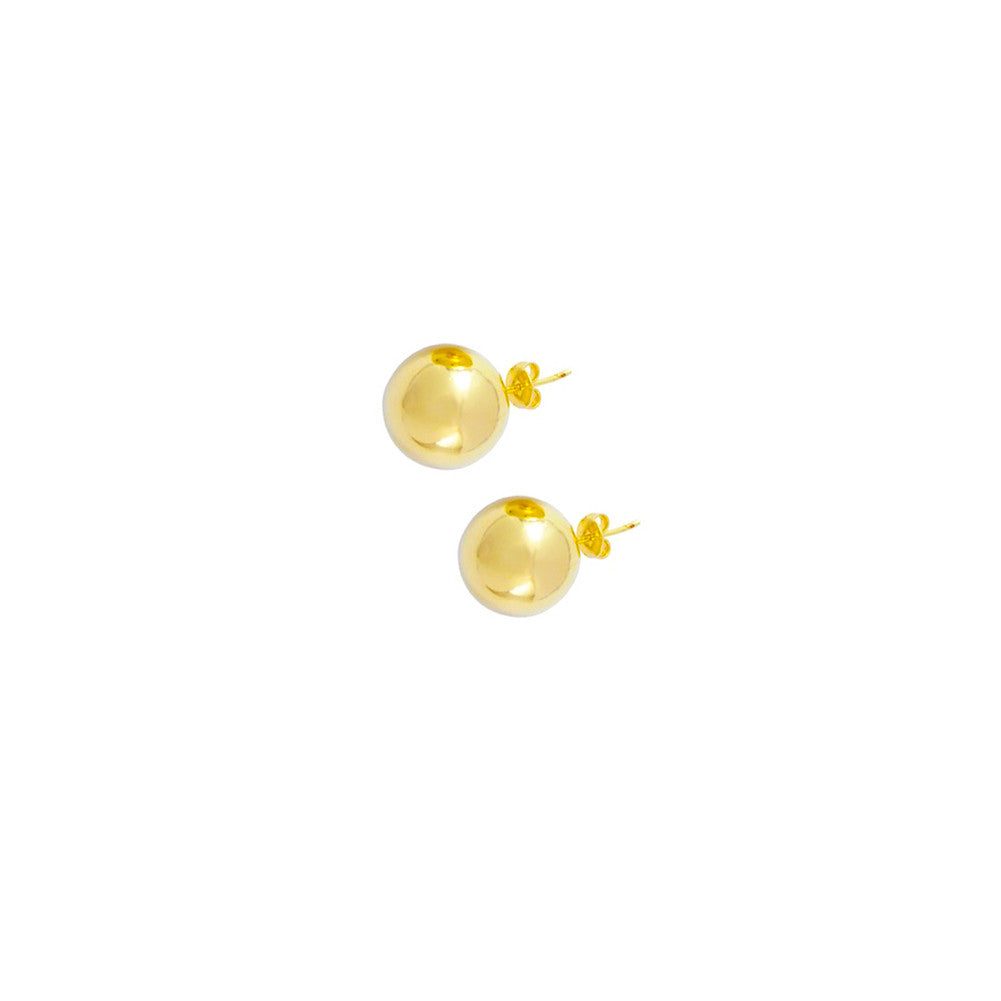 14kt Gold Round Bead Earrings