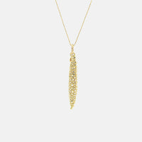 "Galaxy Cluster" Yellow Gold-Dipped Pendant Necklace 32 inch