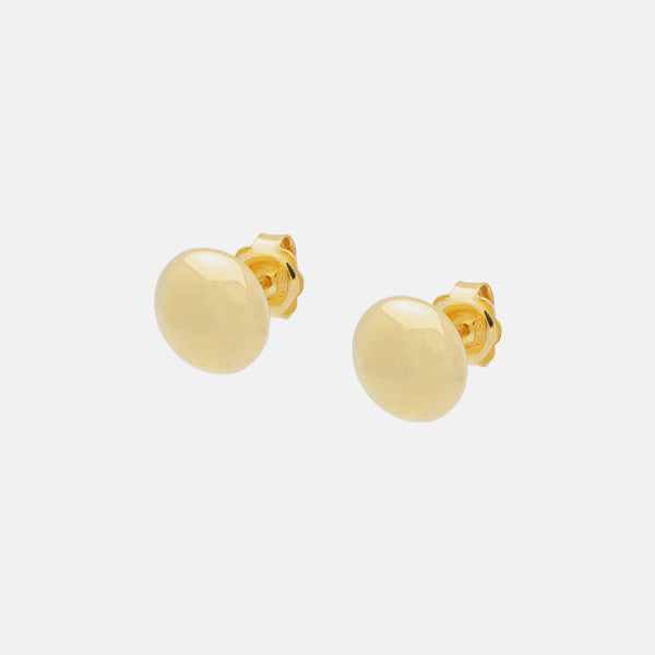 "Polished Rounds" Gold-Dipped Polished Round Disc Earrings