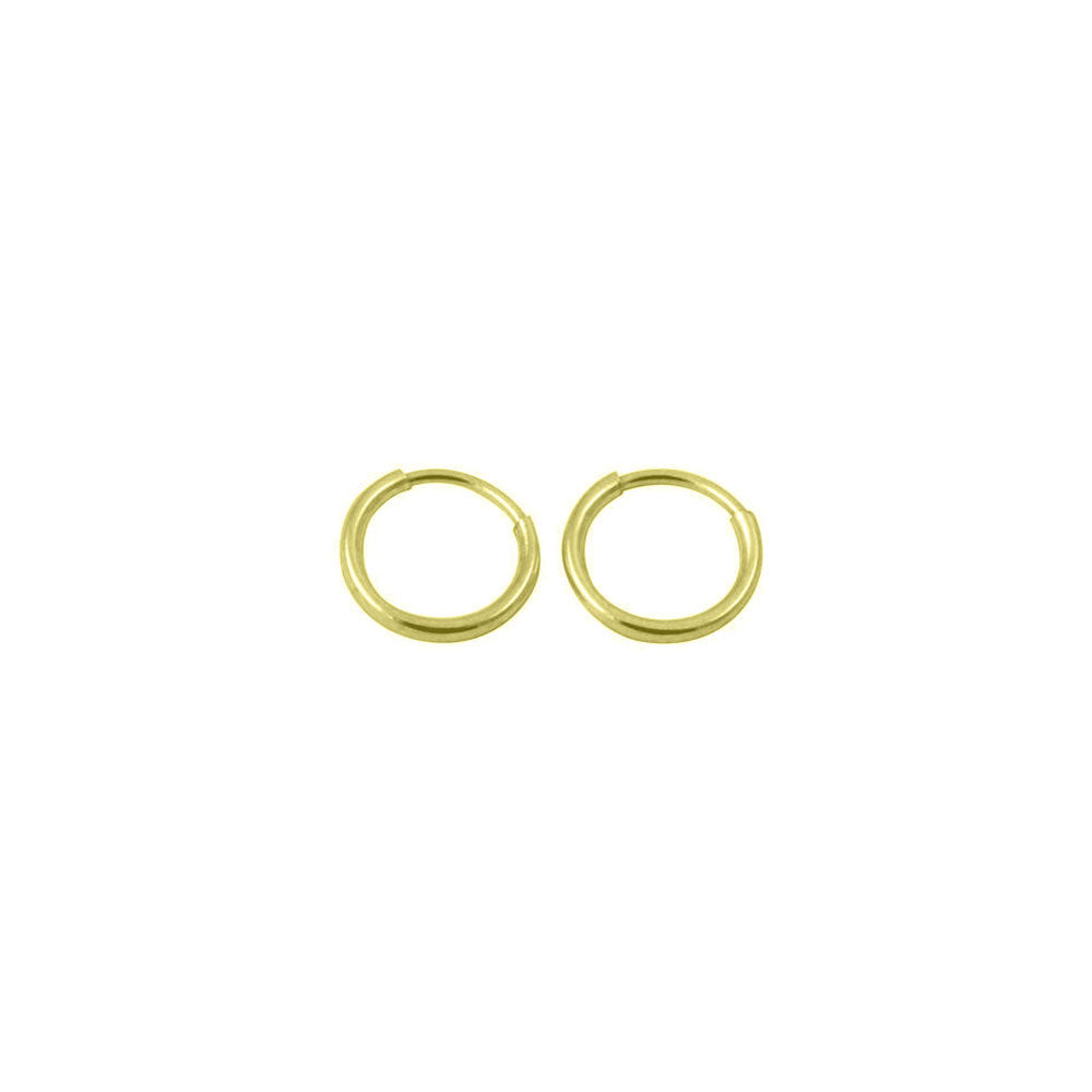 Sterling Silver Tiny Mini Plain Sleeper Hoop Huggie Earrings