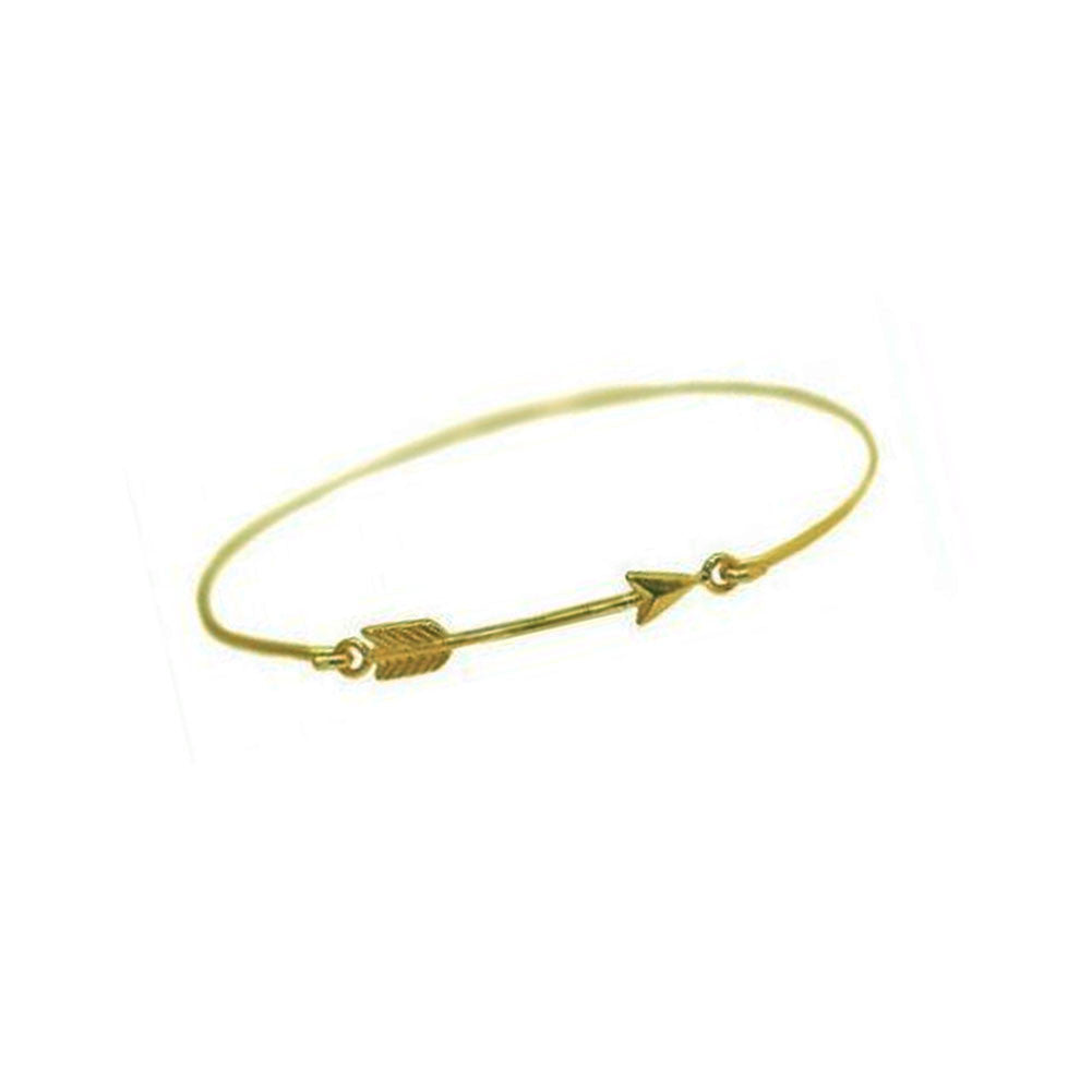 Gold-Dipped Chevron Arrow Bangle Bracelet Slim