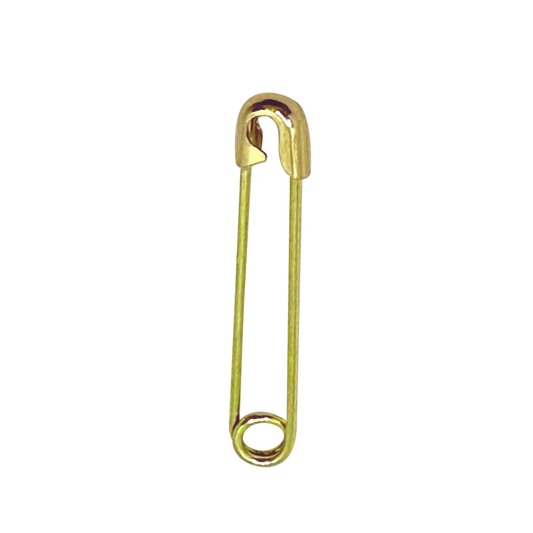 14k Rose Gold Safety Pin Hoop Earring