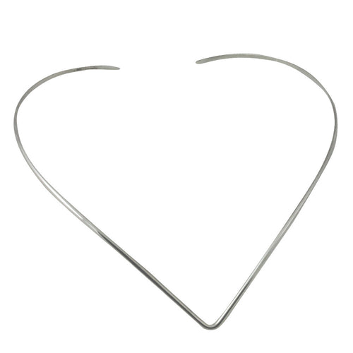 Sterling Silver V Collar Choker Necklace
