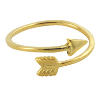 Gold-Dipped Arrow Band Ring