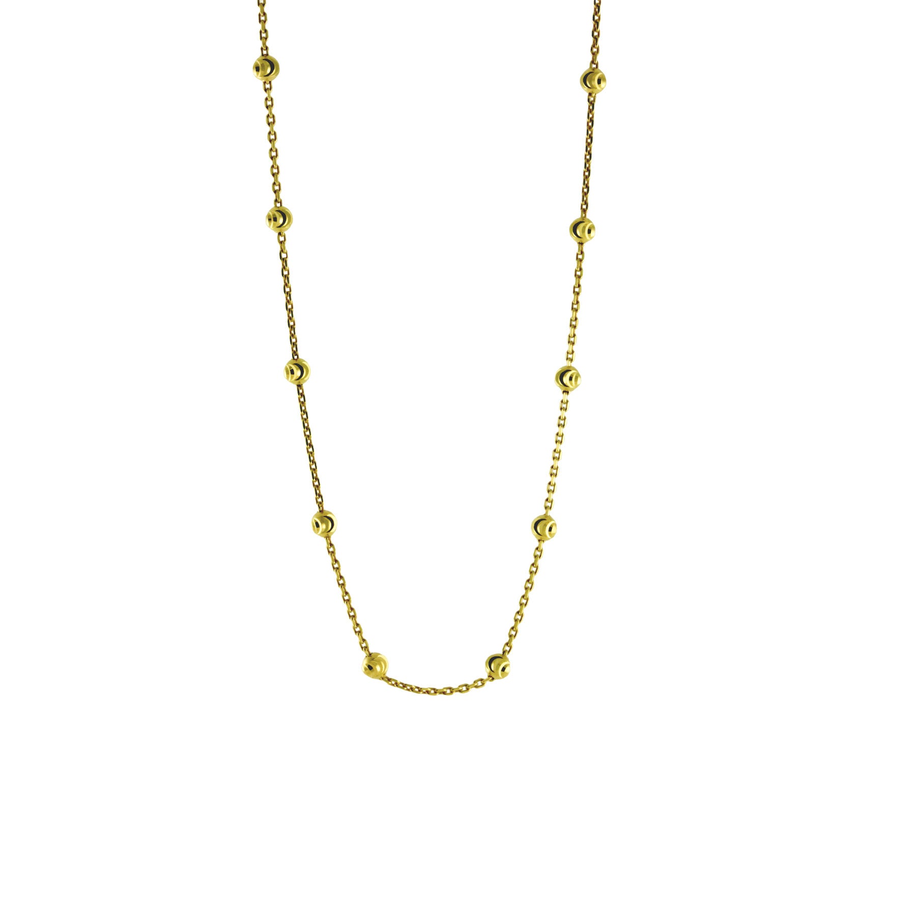 "Moon" Gold-Dipped Beaded Chain Necklace