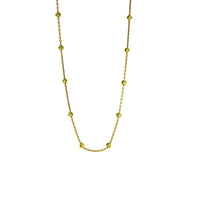 "Moon" Gold-Dipped Beaded Chain Necklace