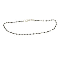 Two-Tone Sterling & Blackened Chain Bracelet & Anklet