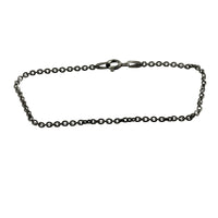 Simple Blackened Silver Link Chain Bracelet