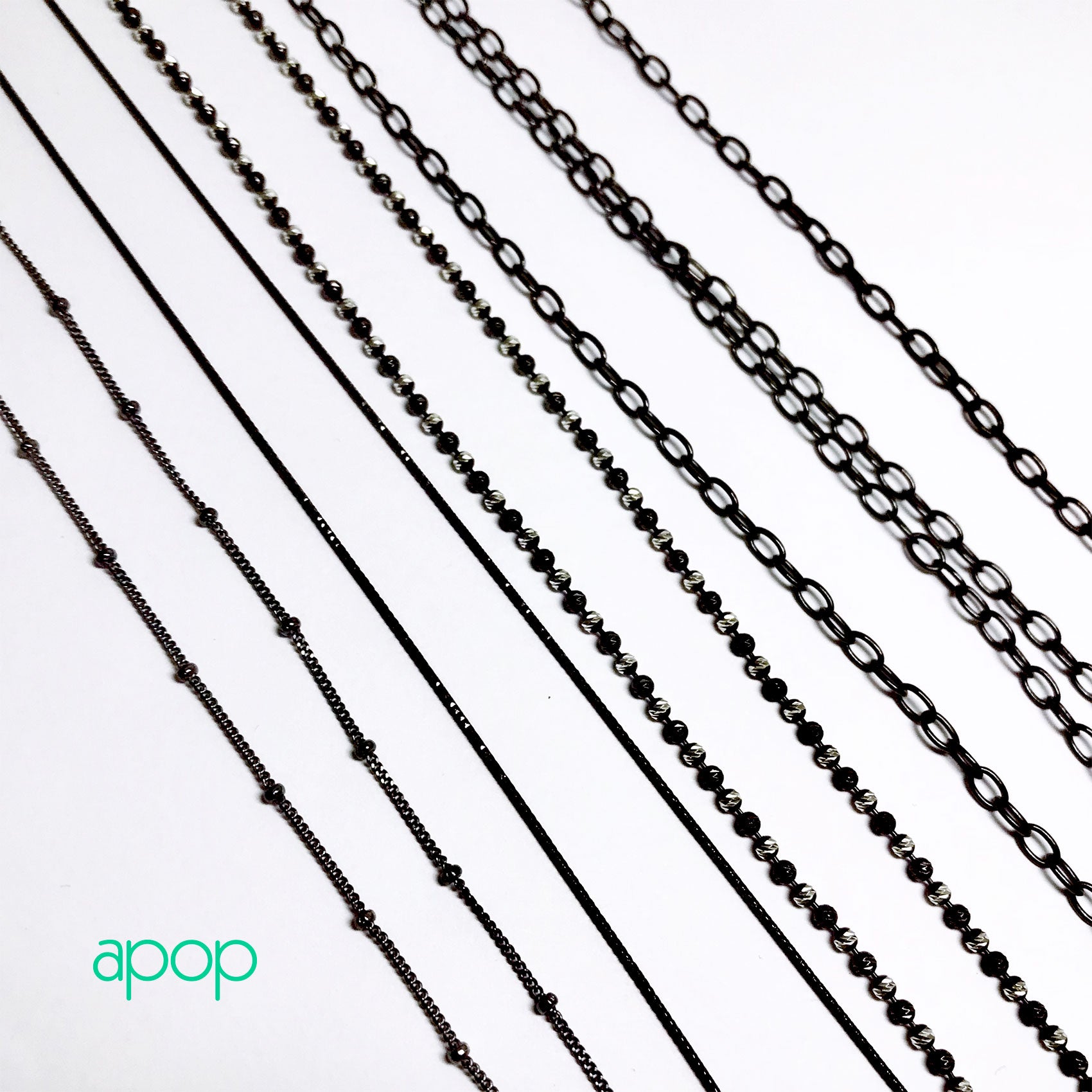 Thin black chain on sale necklace