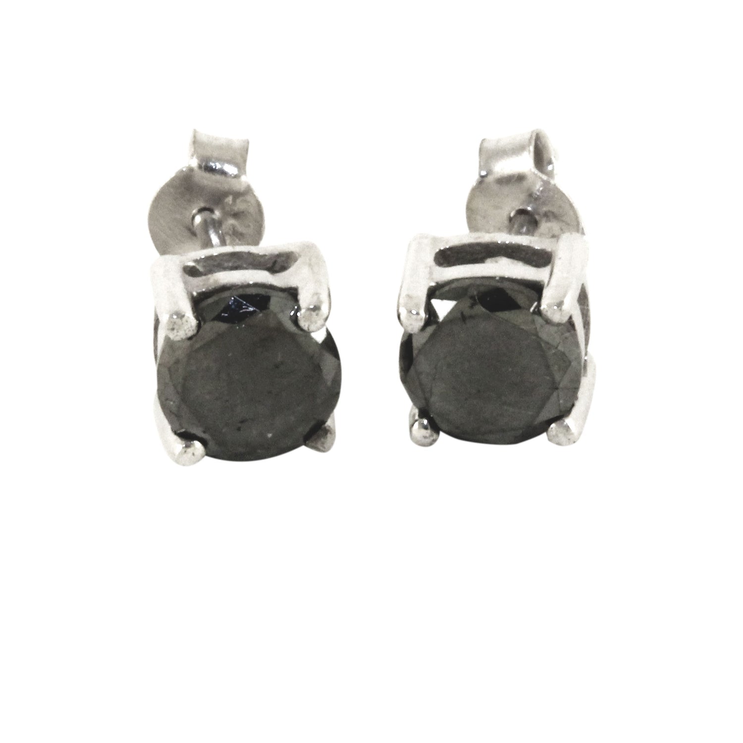 black diamond stud earrings