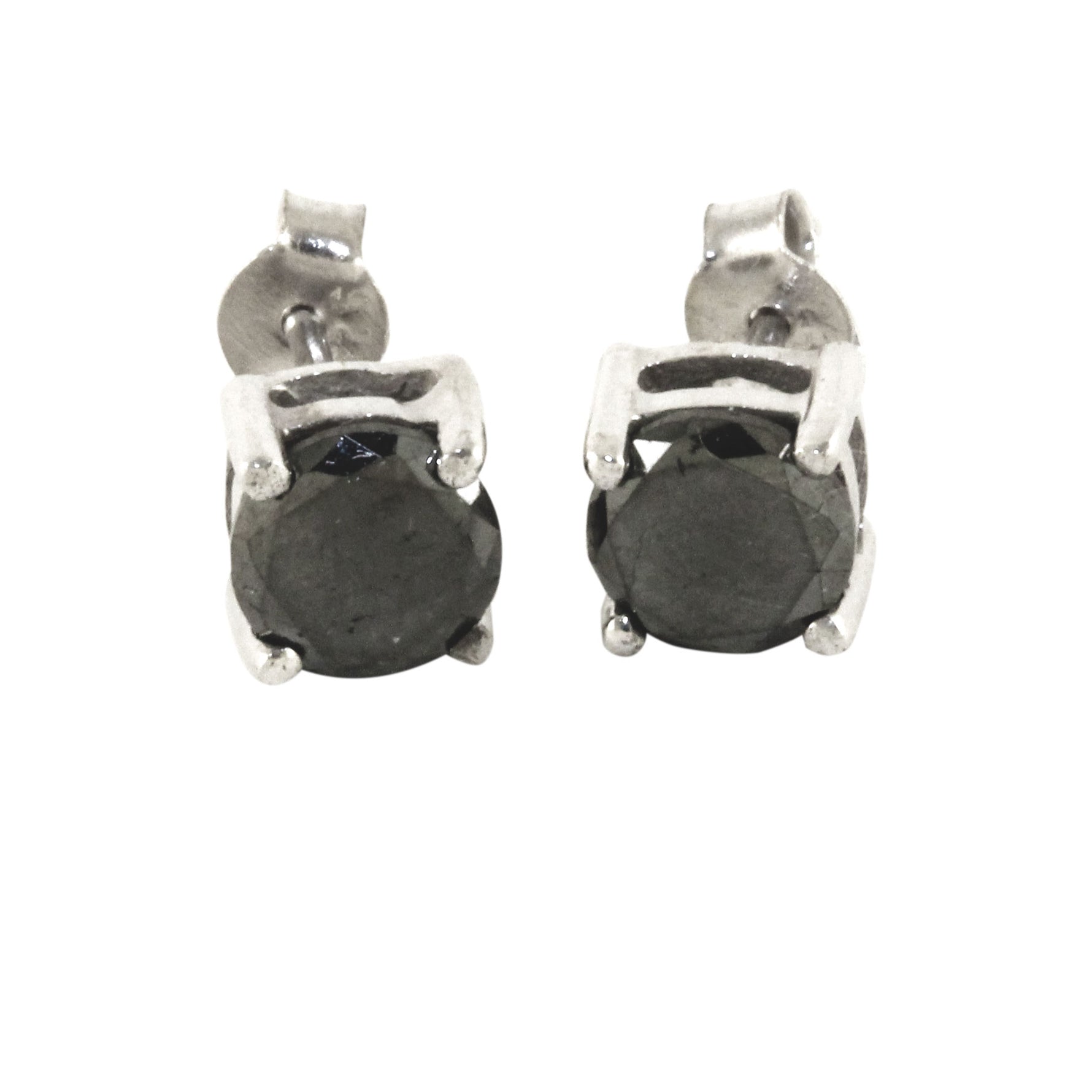 black diamond stud earrings