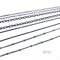 apop Black Silver Link Chain