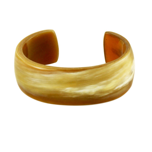 Caramel Horn Style Cuff Bangle