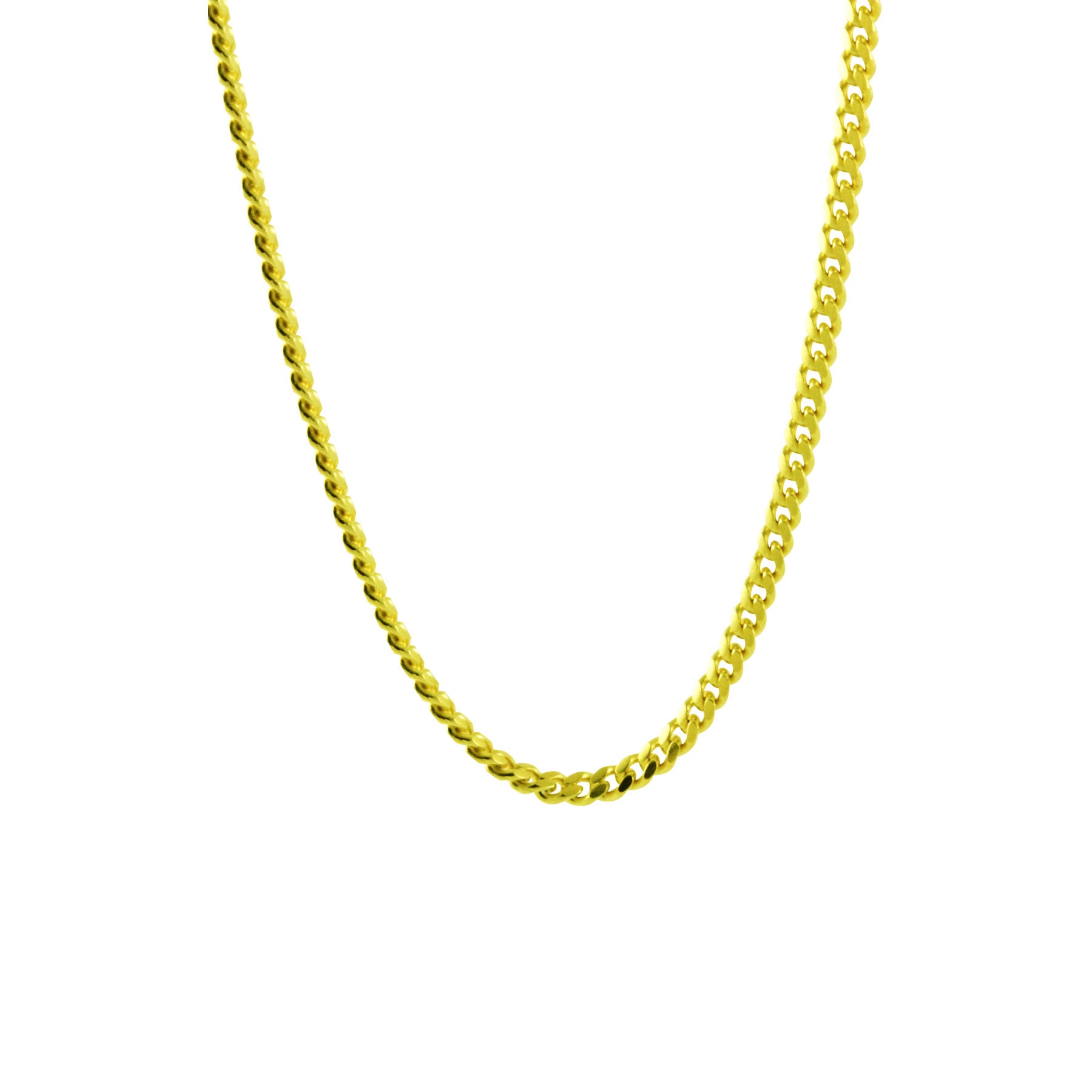 Gold-Dipped Miami Style Links Chain Necklace