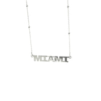 "City" Sterling Silver Nameplate Necklace