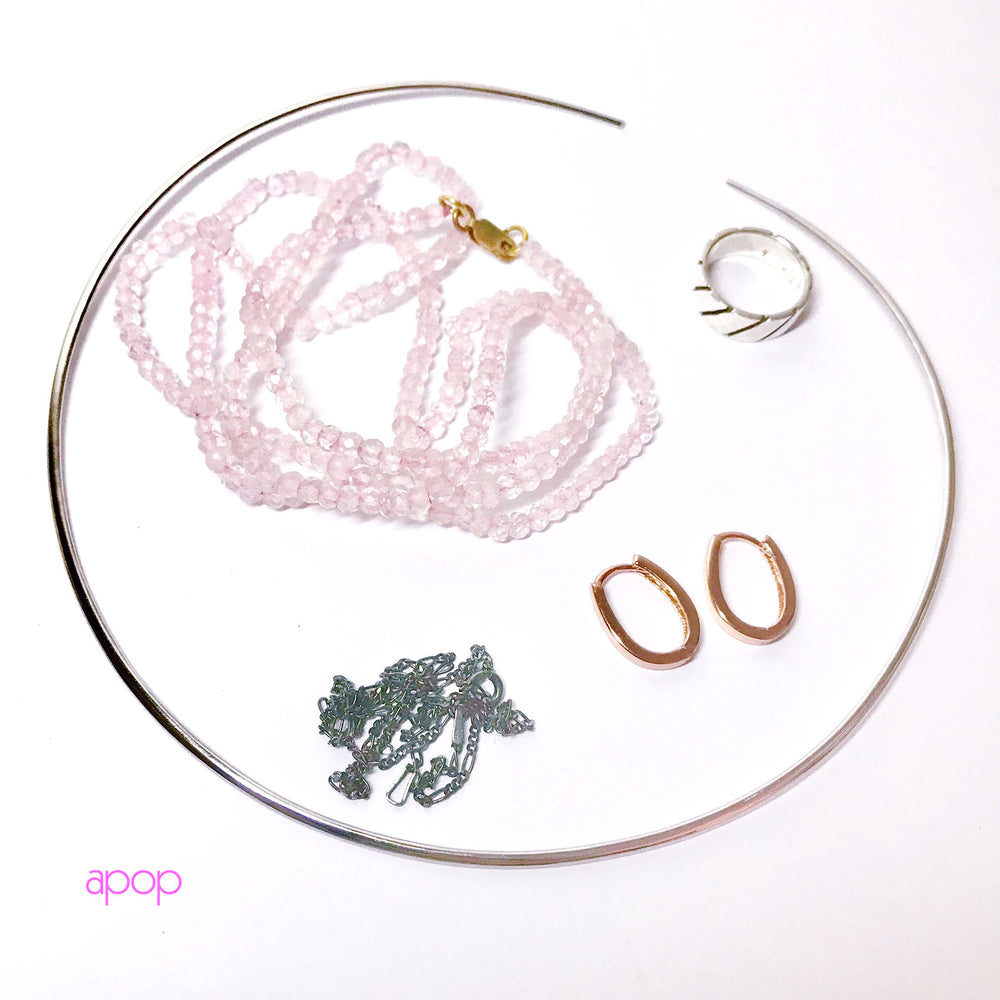 Mini Rose Quartz Layering Necklace