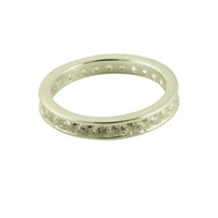 Sterling Silver Eternity Style CZ Band Ring
