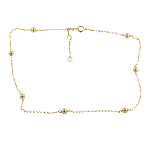 Gold-Dipped Bead Choker Necklace