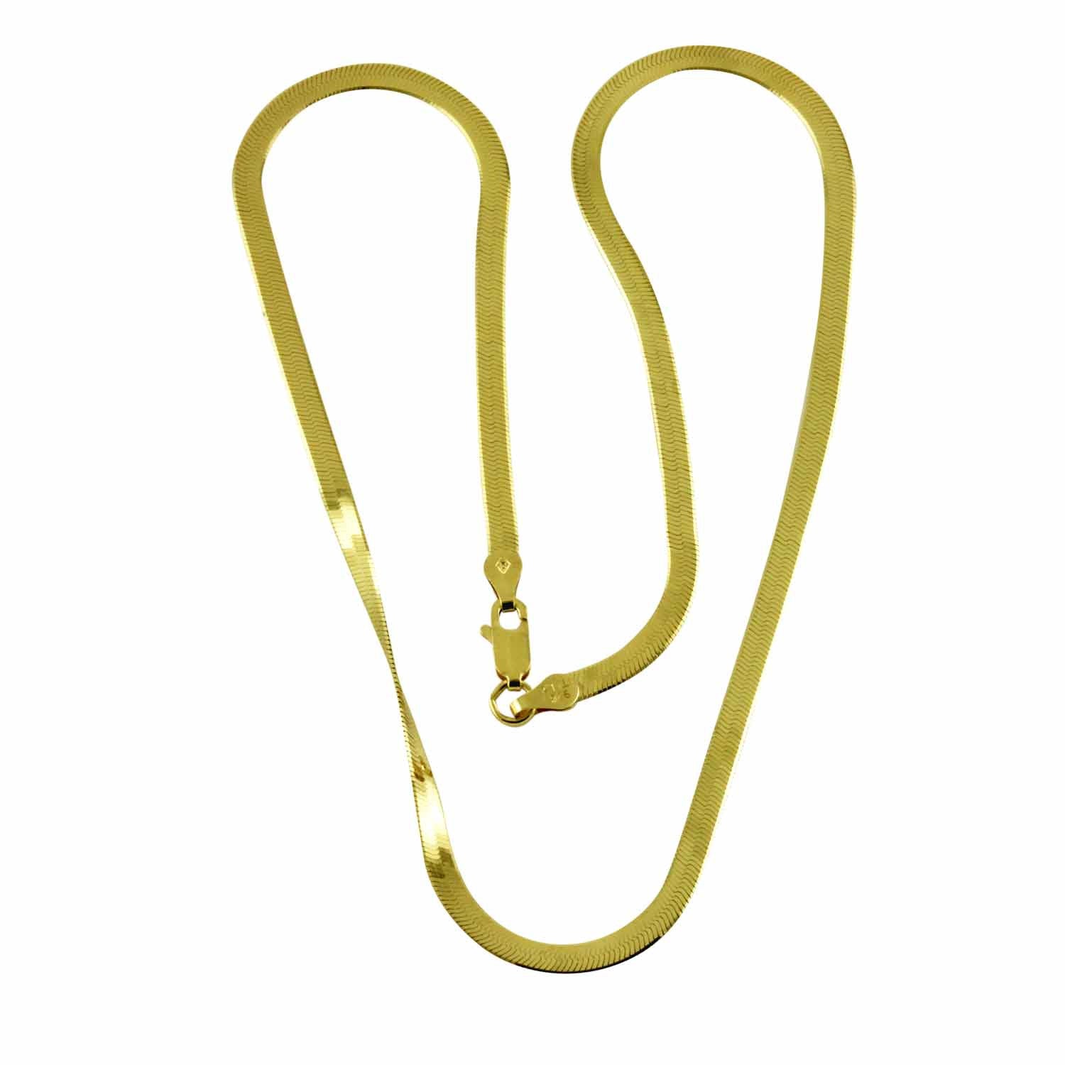 Gold-Dipped Modern Herringbone Necklace