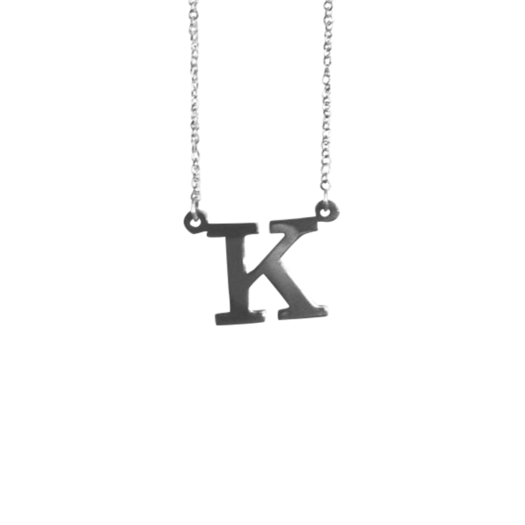 14kt Gold Mini Block Letter Initial NamePlate Necklace