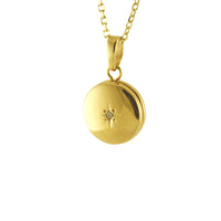 14kt Mini "Charming" Round Locket Pendant Necklace