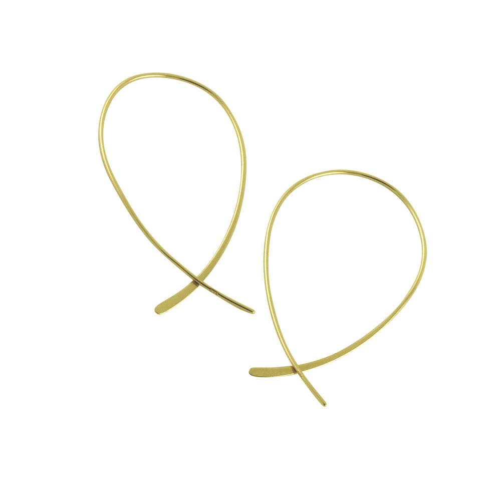 Sterling Silver "TearDrop" Hoop Threader Earrings