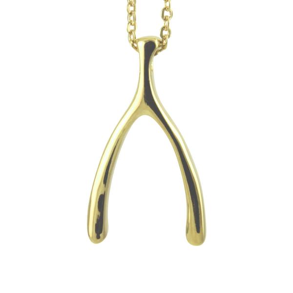 Gold Vermeil Wishbone Necklace By Lily Mo | notonthehighstreet.com