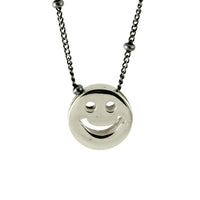 "Good Times" Sterling Happy Face Necklace