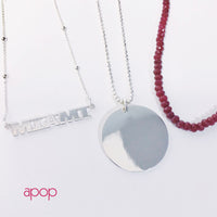 "City" Sterling Silver Nameplate Necklace