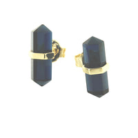 Blue Crystal Style Spike Earrings