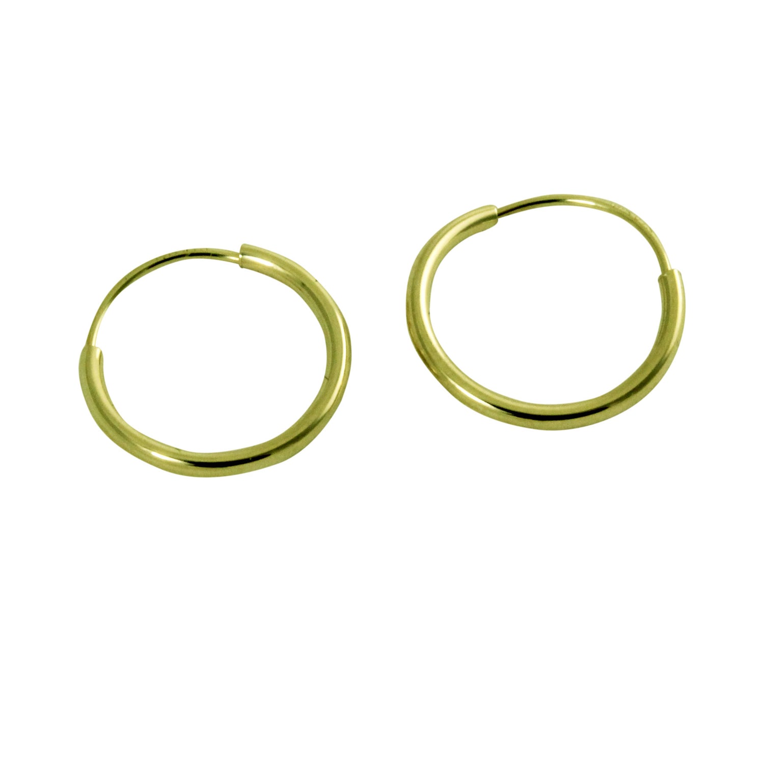 14k Mini Plain Sleeper Hoop Huggies