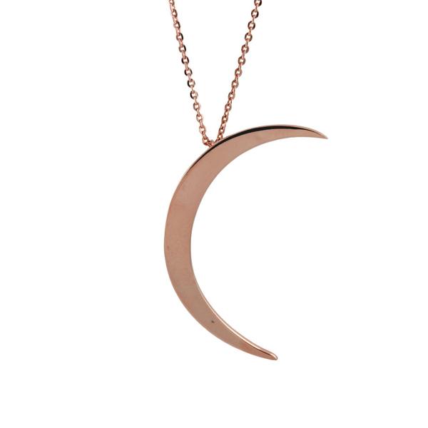 Sterling Silver "Moody Lunette" Moon Necklace