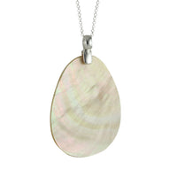 Mother of Pearl Slice Pendant Necklace