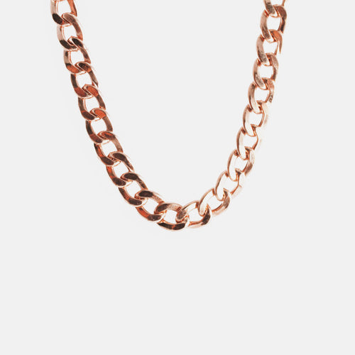 Rosy Curb Chain Necklace 18 inch - 4mm