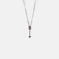 Rosy Mini Chevron Arrow Pendant Necklace 16-18 inch