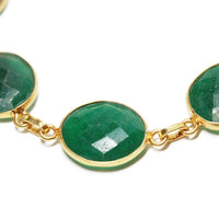 Green Onyx Stone LInk Bracelet