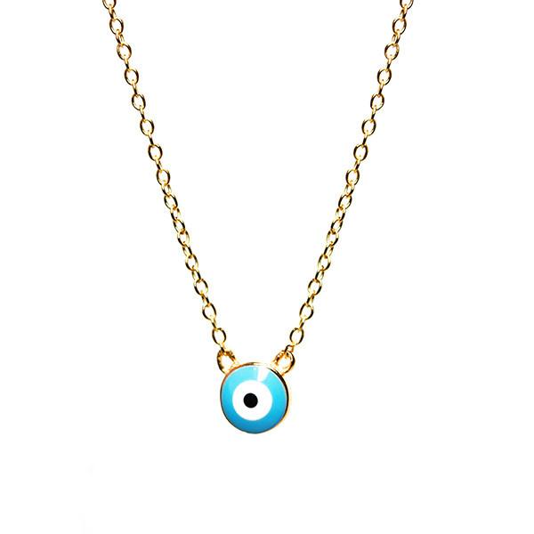 Sterling Silver Blue Eye Necklace