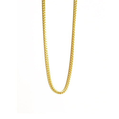 Thin Gold-Dipped Franco Chain Layering Necklace Unisex