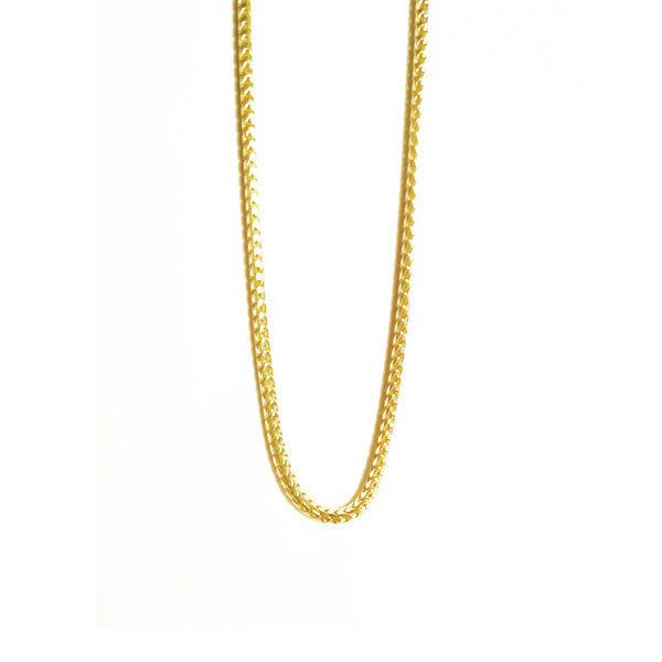Gold-Dipped Franco Chain Layering Necklace 30 inch Unisex