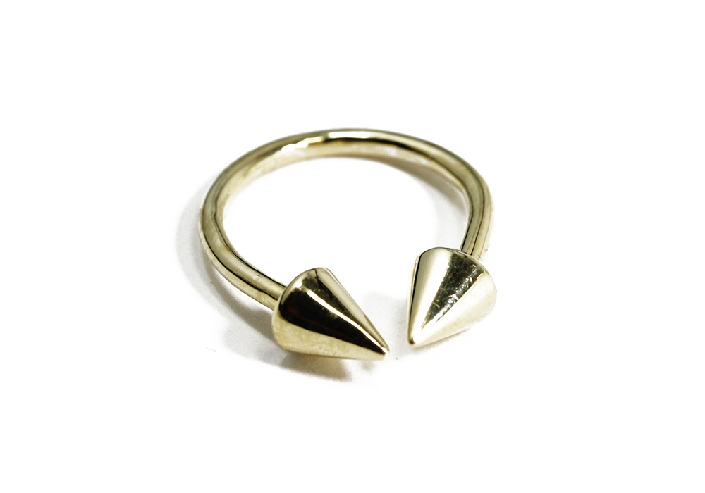 Sterling Silver Pyramid "Spike" Stud Ring