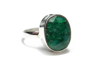Sterling Silver Green Onyx Gemstone Ring