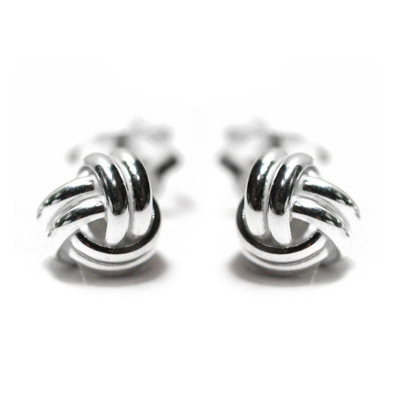 "Silver Swirl" Sterling Silver Mini Love Knot Earring 5mm