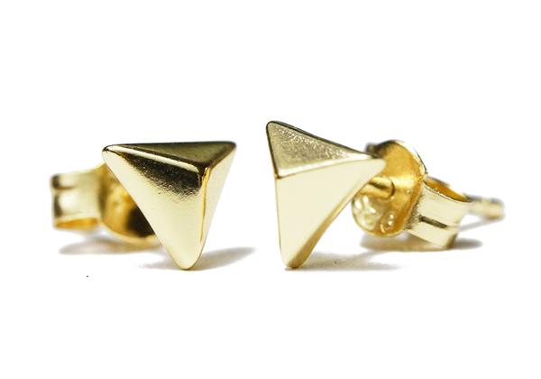 Sterling Silver Mini Pyramid Stud Earrings