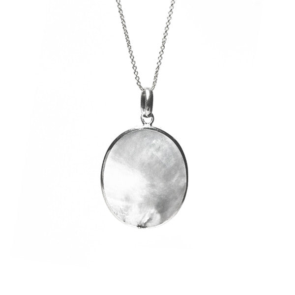 Sterling Silver Mother of Pearl Pendant Necklace