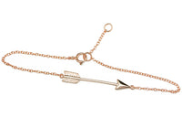 Rosy Chevron Arrow Charm Bracelet