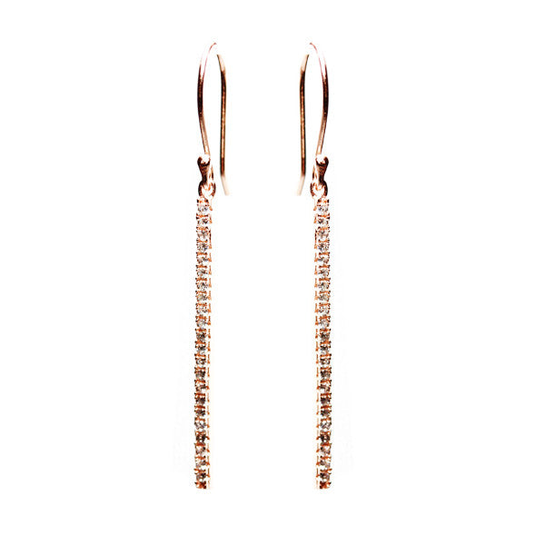 Gold-Dipped "Sparkle Stick" Drop Earrings