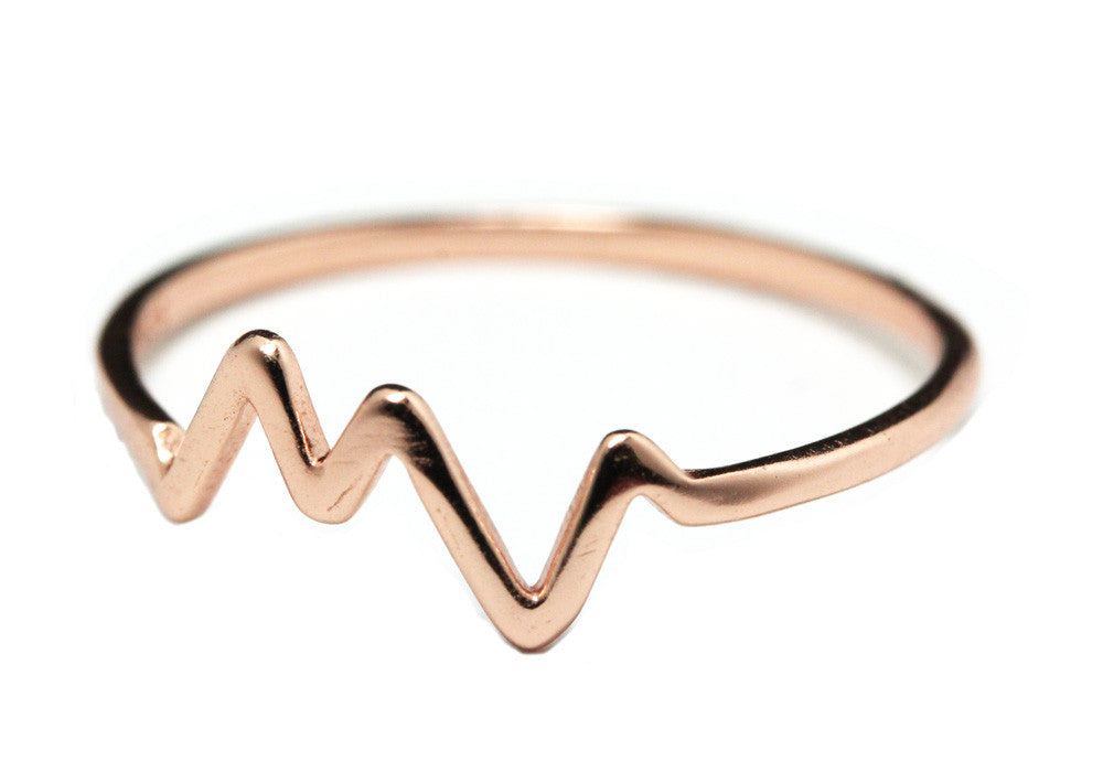 "Electric" Rosy HeartBeat Ring
