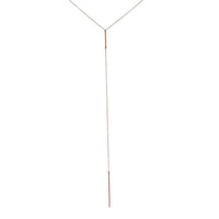 Rosy Bar Lariat Necklace 18 inch