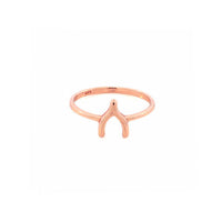 "Lucky" Rosy Wishbone Ring